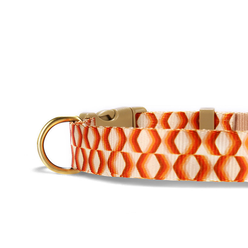 KFX-4571069 Durable Polyester Pet Rope with Collar and Packaging Bag – Diamond Feel Design