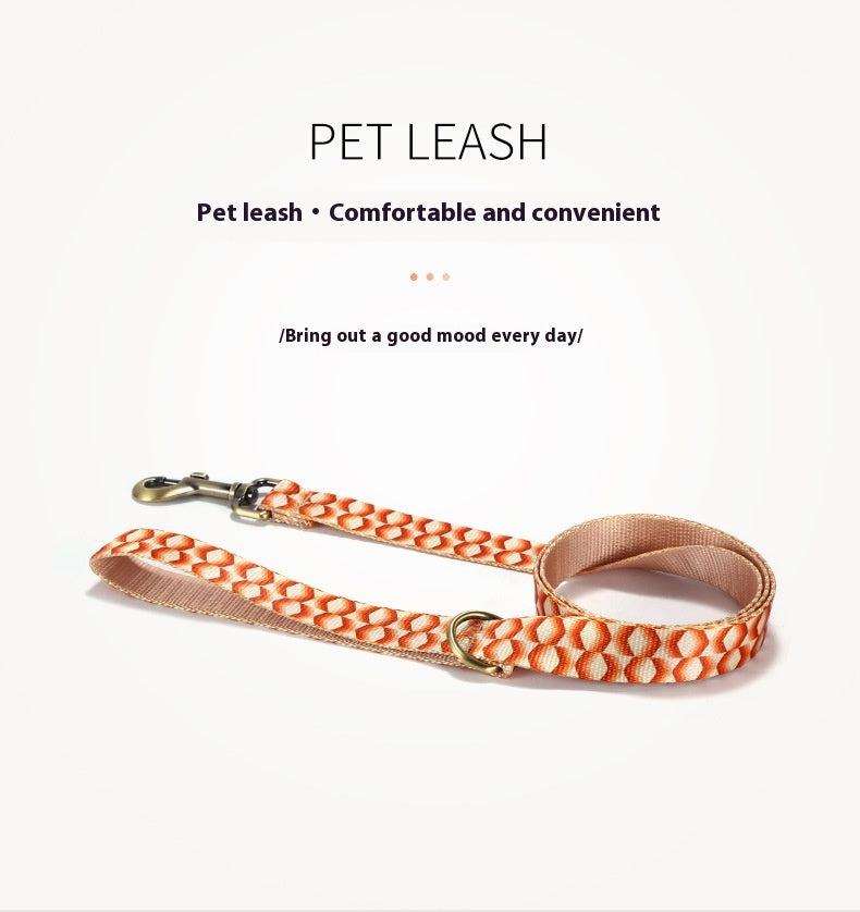 KFX-4571069 Durable Polyester Pet Rope with Collar and Packaging Bag – Diamond Feel Design