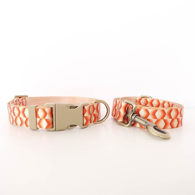 KFX-4571069 Durable Polyester Pet Rope with Collar and Packaging Bag – Diamond Feel Design