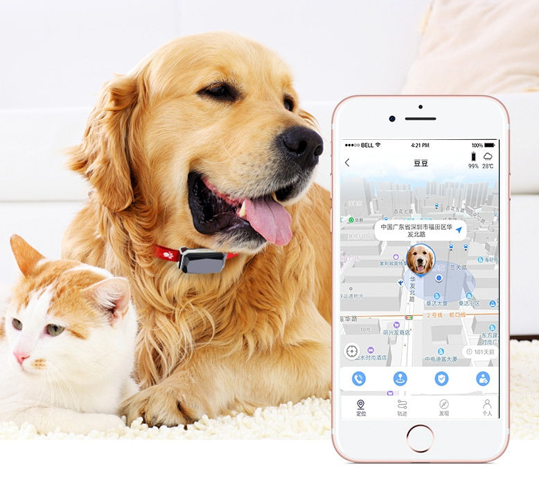 KFX-4573245 Pet GPS Tracking Collar with LED Light and 500 mAh Battery