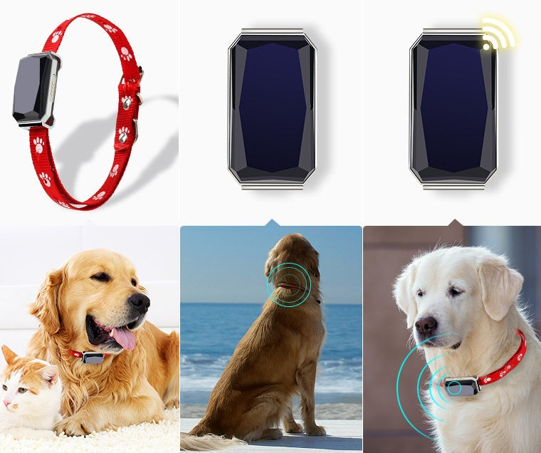 KFX-4573245 Pet GPS Tracking Collar with LED Light and 500 mAh Battery