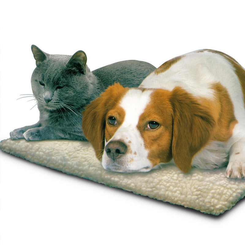 KFX-4578877 Self-Heating Pet Mat for Cats and Dogs, Hand Sewn with Lamb Hair and Tin Foil, 64x49cm (Small) / 90x64cm (Large)