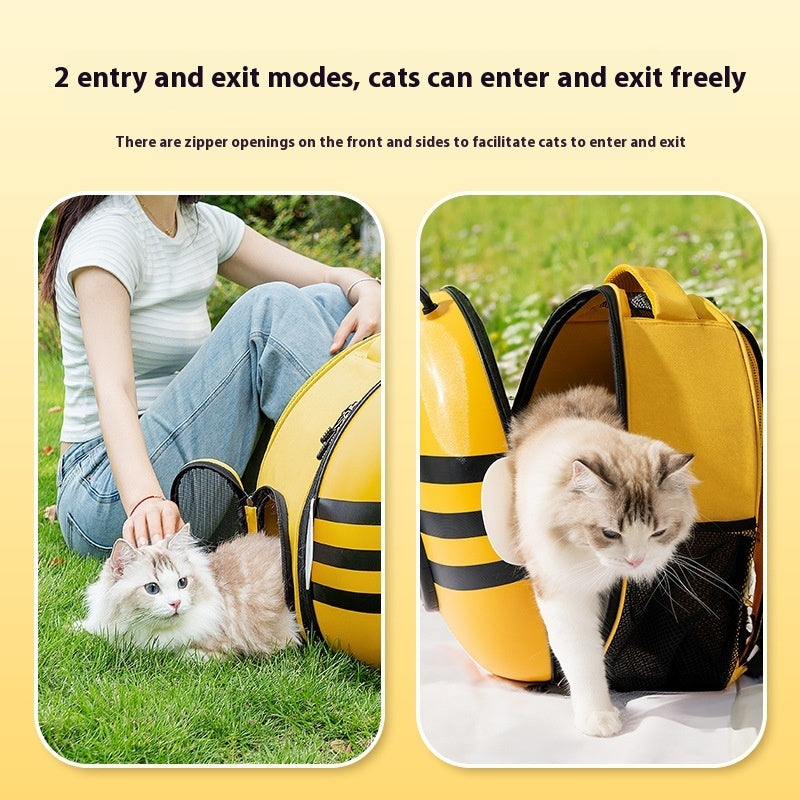 KFX-4579261 Three-Dimensional Bee Pattern Breathable Pet Carrier Bag for Small and Medium Pets