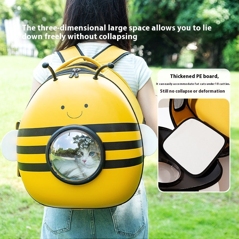 KFX-4579261 Three-Dimensional Bee Pattern Breathable Pet Carrier Bag for Small and Medium Pets