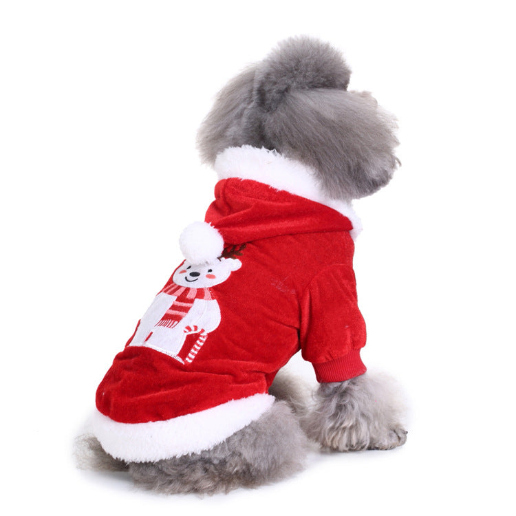 KFX-4581181 Pet Christmas Clothing for Dogs - Polyester Material, European and American Style, Sizes S to XL
