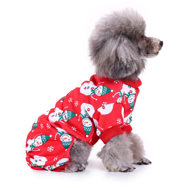 KFX-4581181 Pet Christmas Clothing for Dogs - Polyester Material, European and American Style, Sizes S to XL
