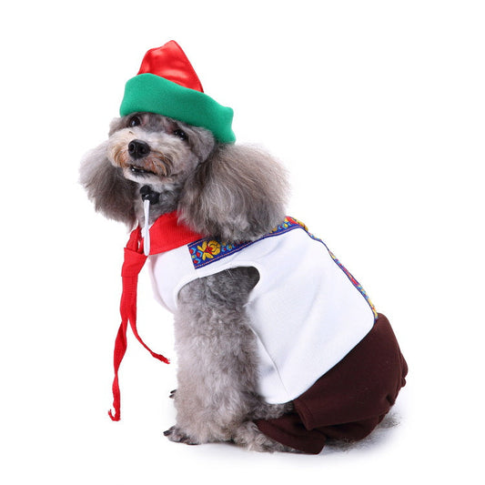 KFX-4581181 Pet Christmas Clothing for Dogs - Polyester Material, European and American Style, Sizes S to XL