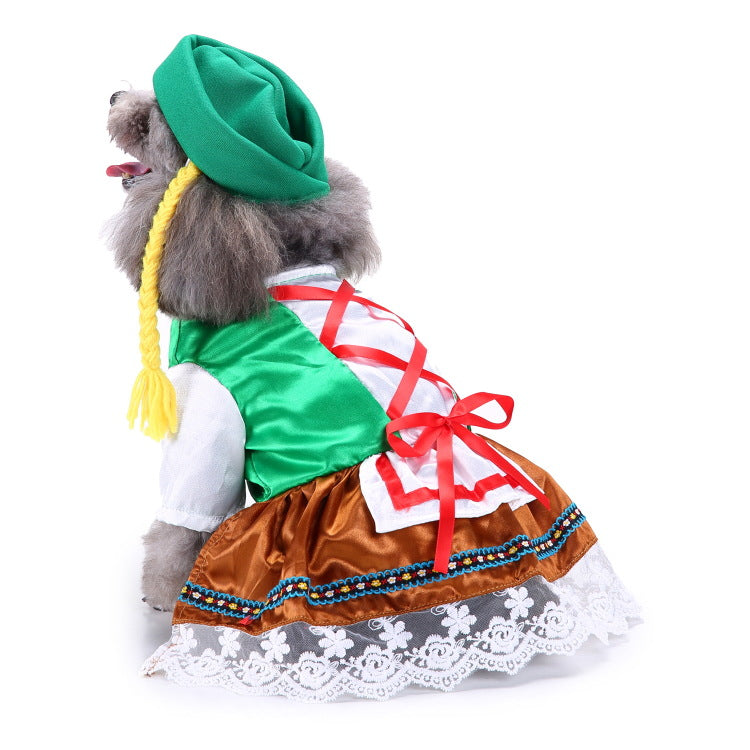 KFX-4581181 Pet Christmas Clothing for Dogs - Polyester Material, European and American Style, Sizes S to XL