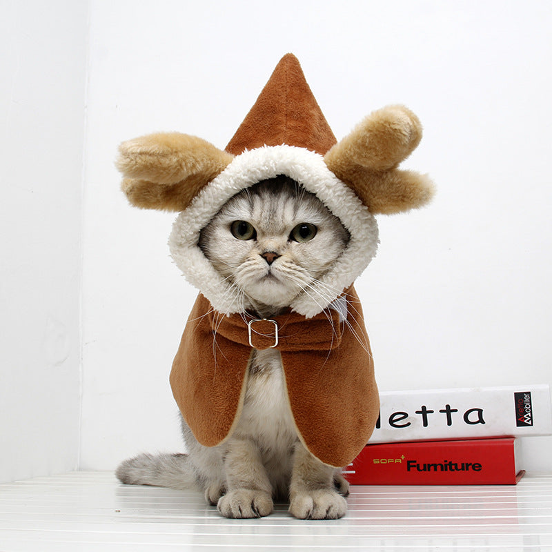 KFX-4581821 Adjustable Cold-Proof Pet Cloak for Cats – Comfortable Cloth Shawl for All Occasions