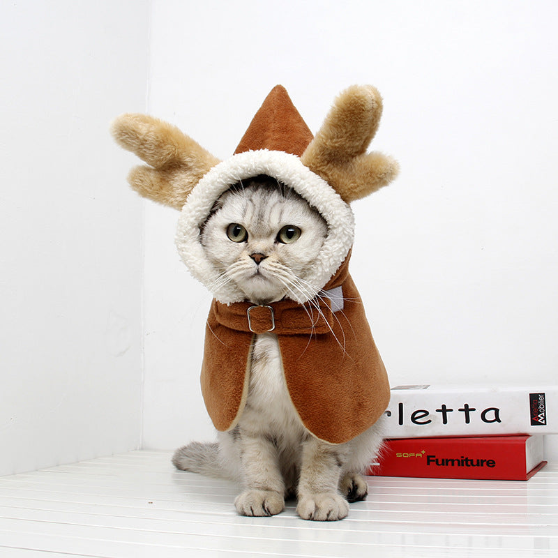 KFX-4581821 Adjustable Cold-Proof Pet Cloak for Cats – Comfortable Cloth Shawl for All Occasions