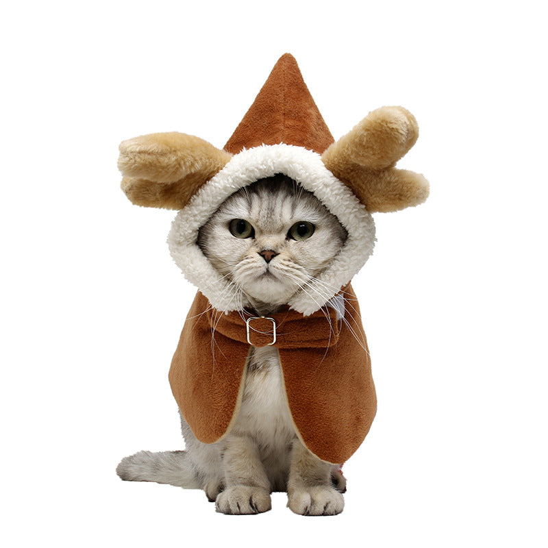 KFX-4581821 Adjustable Cold-Proof Pet Cloak for Cats – Comfortable Cloth Shawl for All Occasions