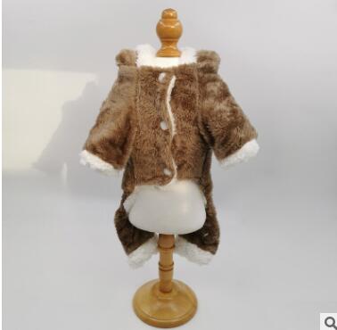 KFX-4583357 Thick Double-Layered Winter Coat for Dogs - Warm Coral Fleece, Casual Style