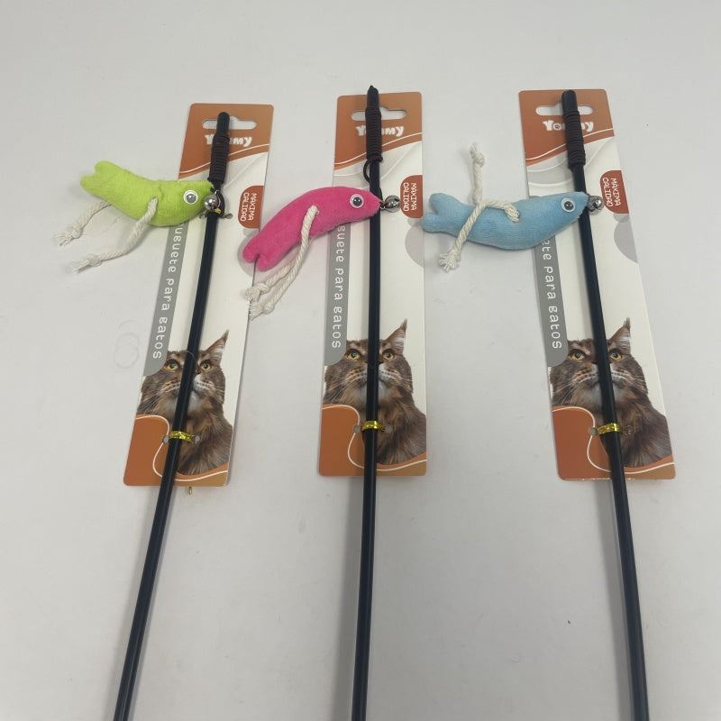 KFX-4583613 Interactive Grasshopper Teasing Stick for Cats