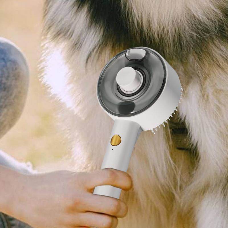 KFX-4584253 Multifunctional Cat Dog Steam Brush with USB Rechargeable Defur Comb for Long and Short Hair