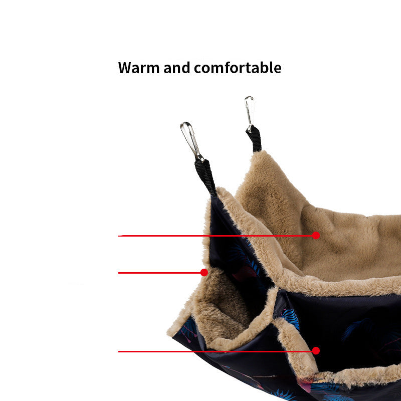KFX-4584381 Small Animal Cage Hammock and Tunnel for Guinea Pigs, Rats, Squirrels, and Ferrets - 34cm