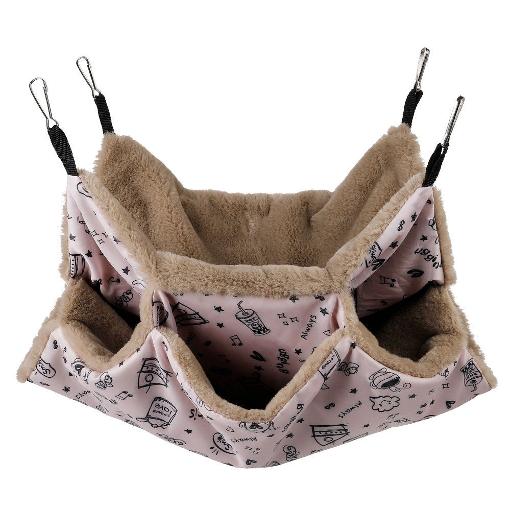 KFX-4584381 Small Animal Cage Hammock and Tunnel for Guinea Pigs, Rats, Squirrels, and Ferrets - 34cm