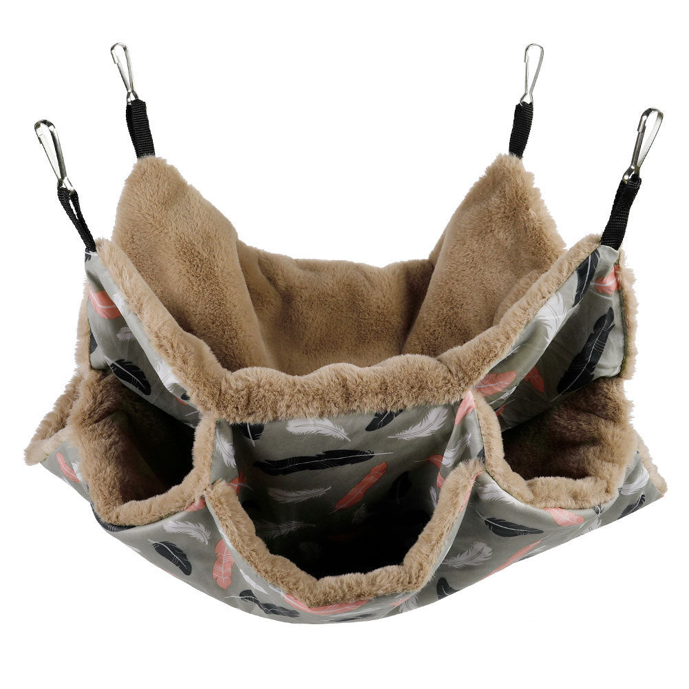 KFX-4584381 Small Animal Cage Hammock and Tunnel for Guinea Pigs, Rats, Squirrels, and Ferrets - 34cm