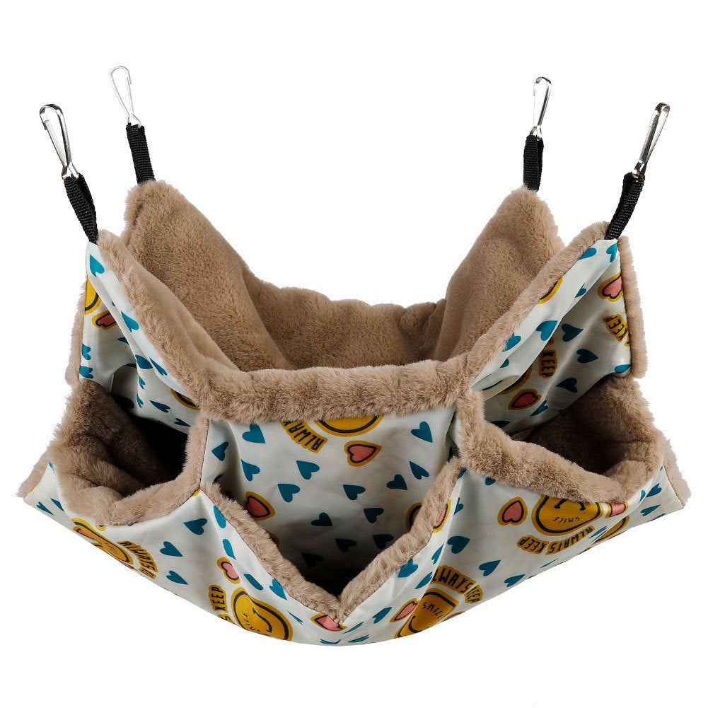 KFX-4584381 Small Animal Cage Hammock and Tunnel for Guinea Pigs, Rats, Squirrels, and Ferrets - 34cm
