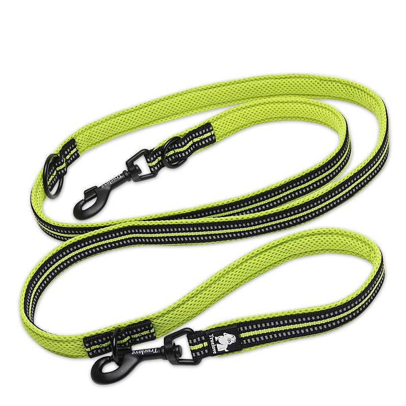 KFX-4586557 Multi-functional Reflective Pet Dog Rope with Dual Handles - Outdoor Polyester Chain
