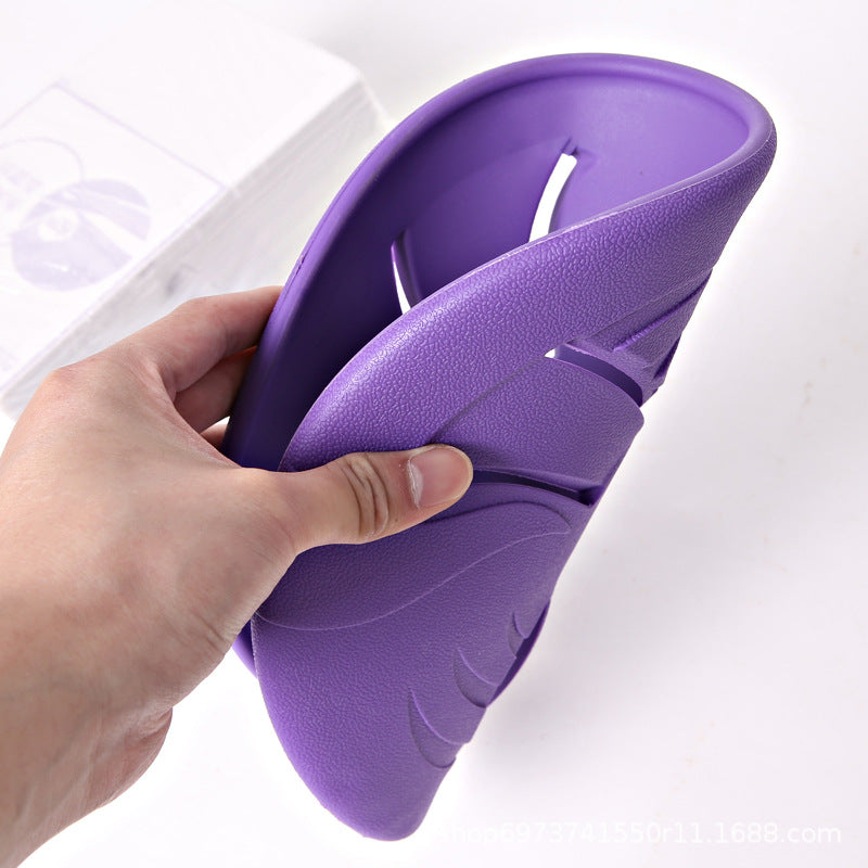 KFX-4587581 Soft and Bite-Resistant TPR Rubber Throwing Toy in Purple - 23 cm Diameter