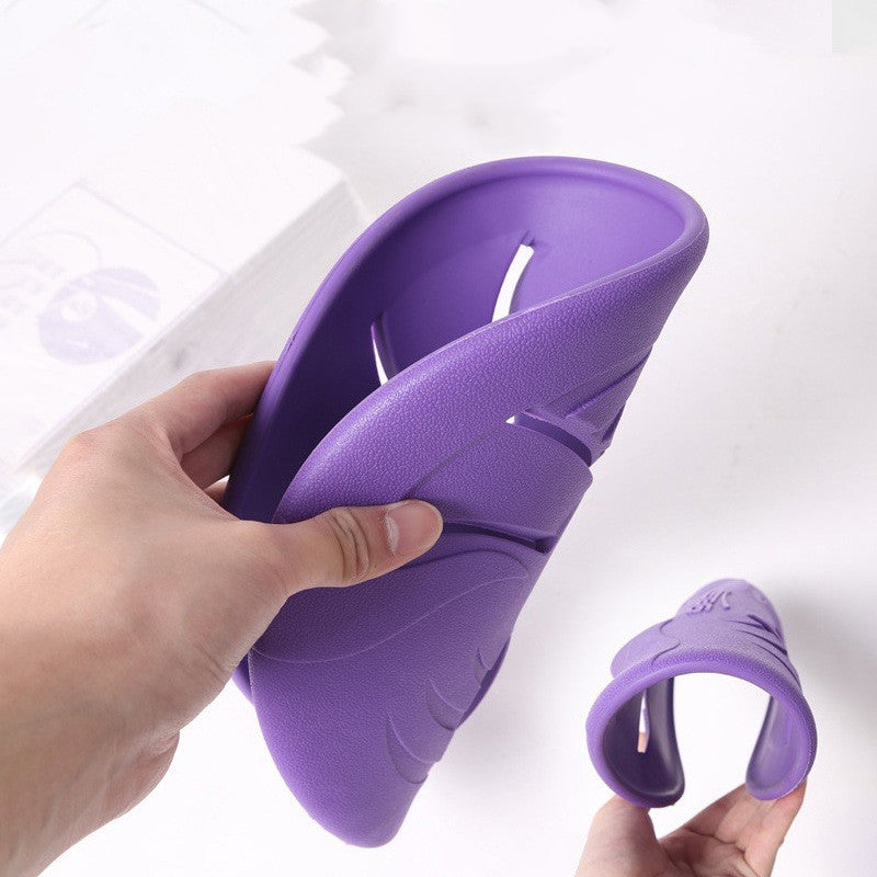 KFX-4587581 Soft and Bite-Resistant TPR Rubber Throwing Toy in Purple - 23 cm Diameter