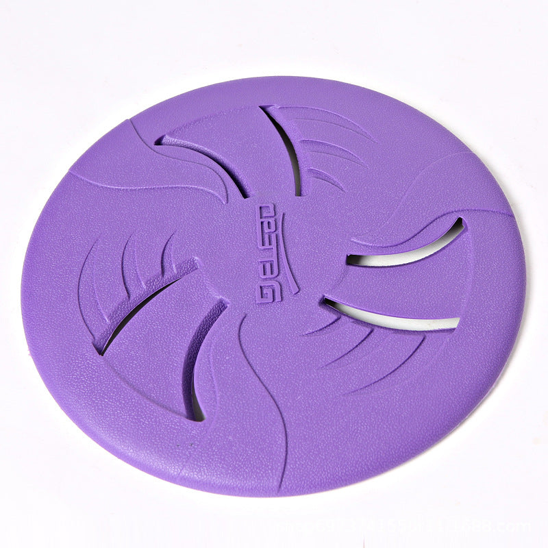 KFX-4587581 Soft and Bite-Resistant TPR Rubber Throwing Toy in Purple - 23 cm Diameter