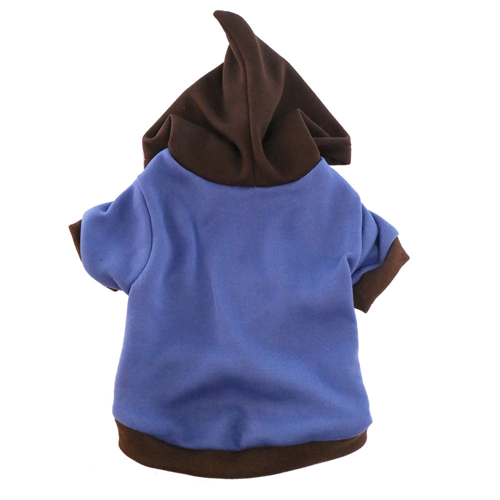 KFX-4587837 Dog Fleece Padded Hooded Sweater in Blue, Red, Yellow – Available in Sizes S to XXL