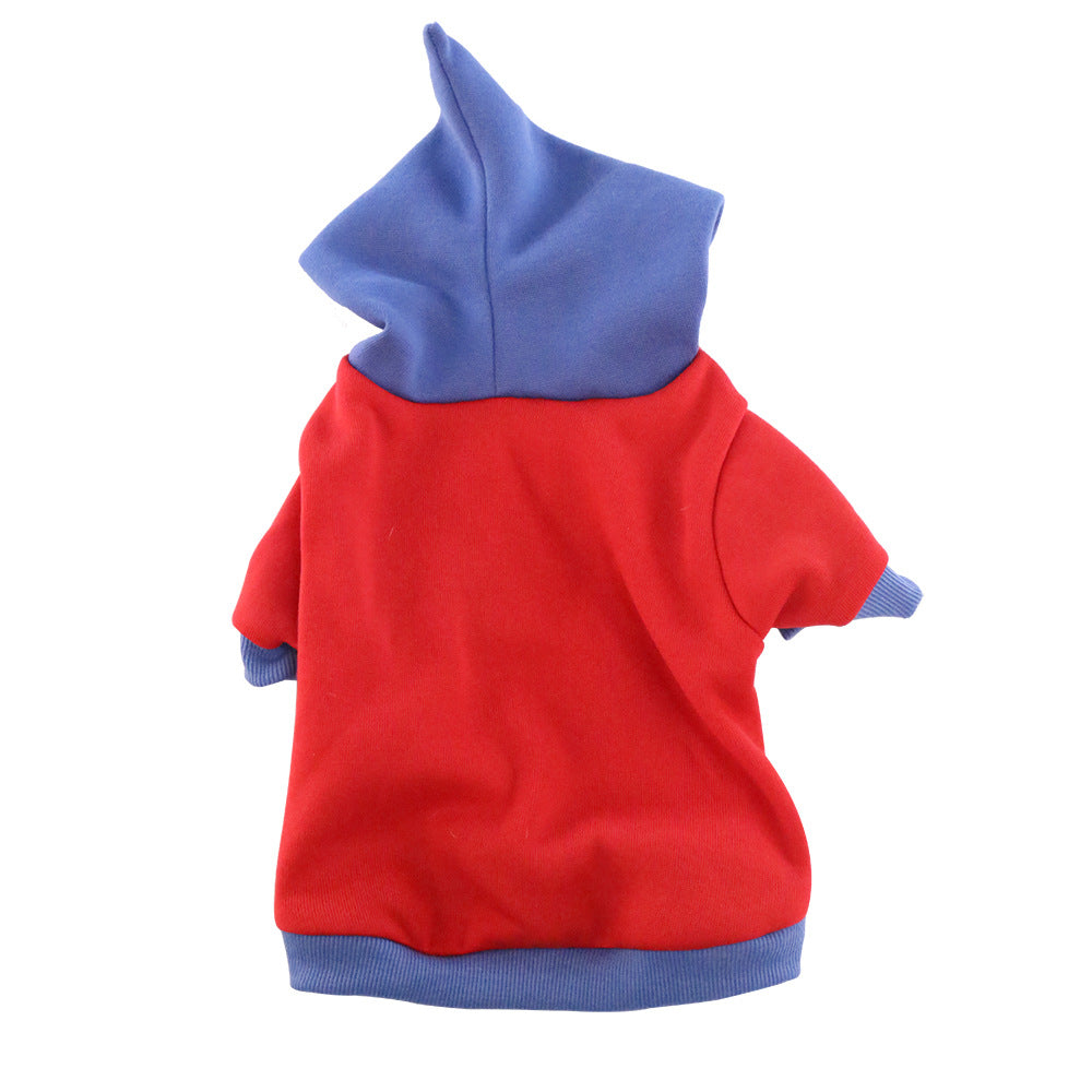 KFX-4587837 Dog Fleece Padded Hooded Sweater in Blue, Red, Yellow – Available in Sizes S to XXL