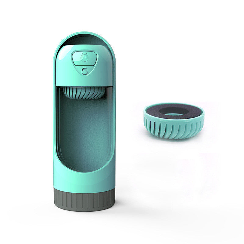 KFX-4588605 Portable Dog Water Bottle with Drawer-Style Trough, BPA-Free Material, 300ml Capacity, Ideal for Outdoor Use