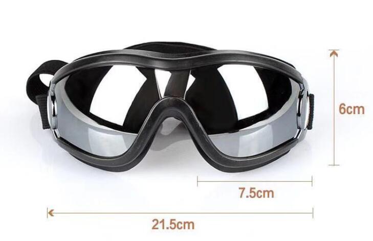 KFX-4590141 Waterproof and Windproof UV Protection Glasses for Dogs, Adjustable Fit for 28cm-48cm Head Circumference