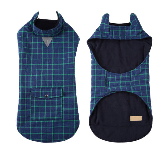 KFX-4590909 Reflective Slim-Fit Winter Vest for Large Dogs in Red and Blue