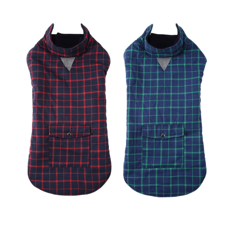 KFX-4590909 Reflective Slim-Fit Winter Vest for Large Dogs in Red and Blue