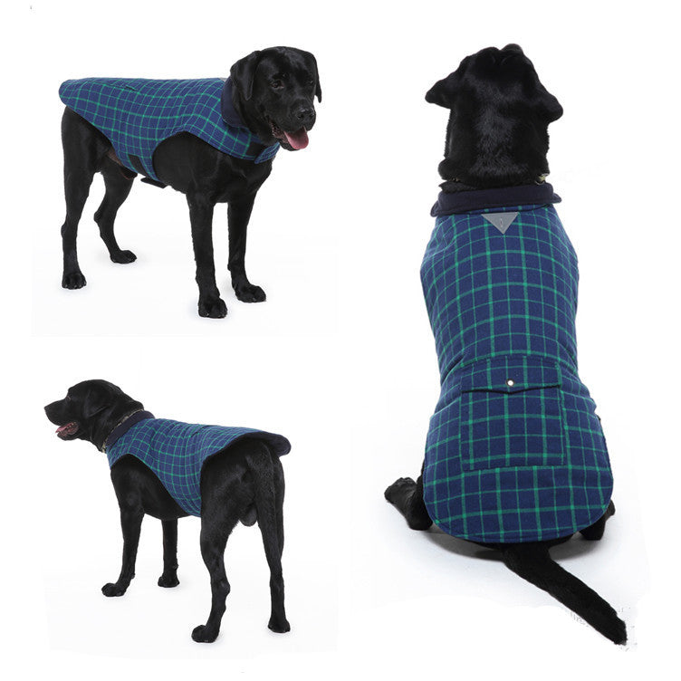 KFX-4590909 Reflective Slim-Fit Winter Vest for Large Dogs in Red and Blue