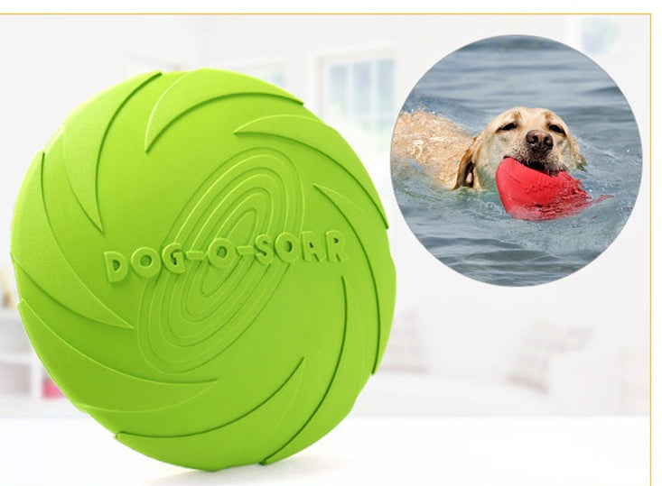 KFX-4593341 Bite-Resistant Floating Frisbee for Golden Retriever Training - Rubber, Multiple Colors