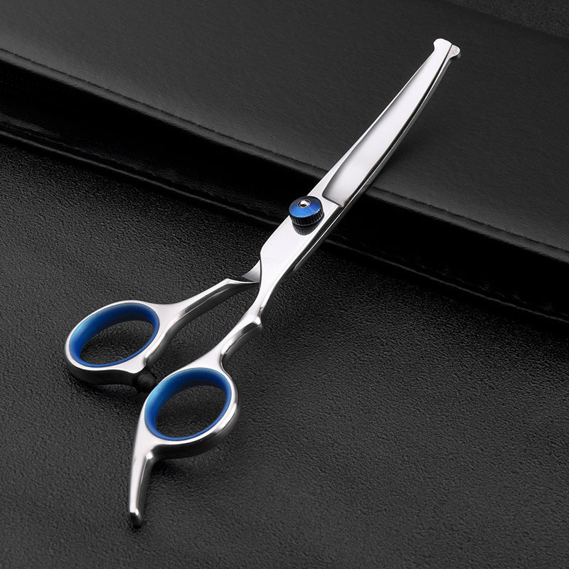 KFX-4594109 6-Inch Professional Stainless Steel Dog Grooming Scissors Set with Leather Bag
