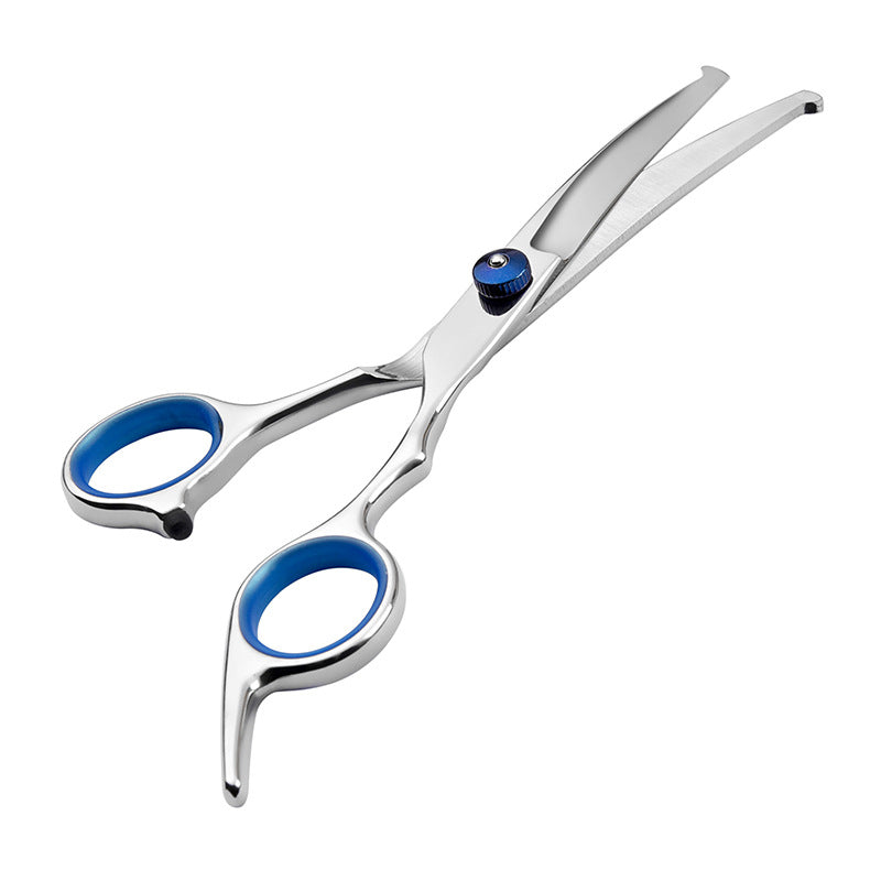 KFX-4594109 6-Inch Professional Stainless Steel Dog Grooming Scissors Set with Leather Bag