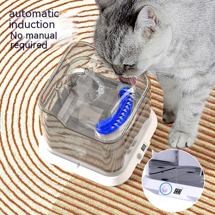 KFX-4594365 Automatic Pet Water Dispenser with Induction Charging and 3L Capacity - Ideal for Cats and Puppies