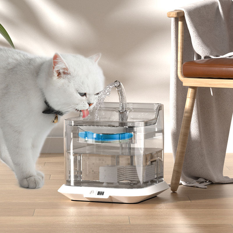 KFX-4594365 Automatic Pet Water Dispenser with Induction Charging and 3L Capacity - Ideal for Cats and Puppies