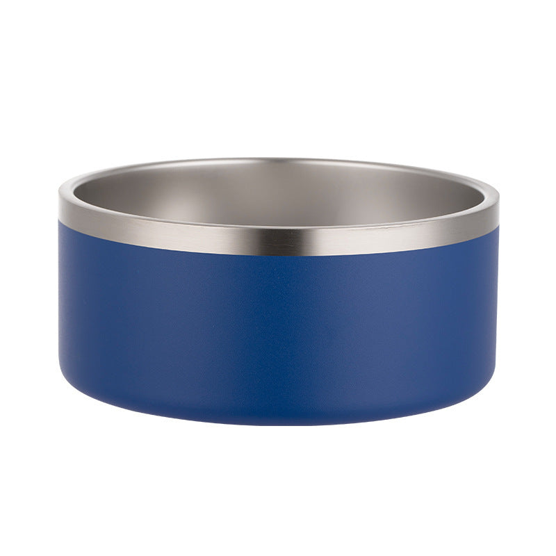 KFX-4594493 304 Stainless Steel Dog Bowl with Silica Gel Pad - Modern Design, 100oz Capacity, 10.5cm Height, 23.5cm Diameter
