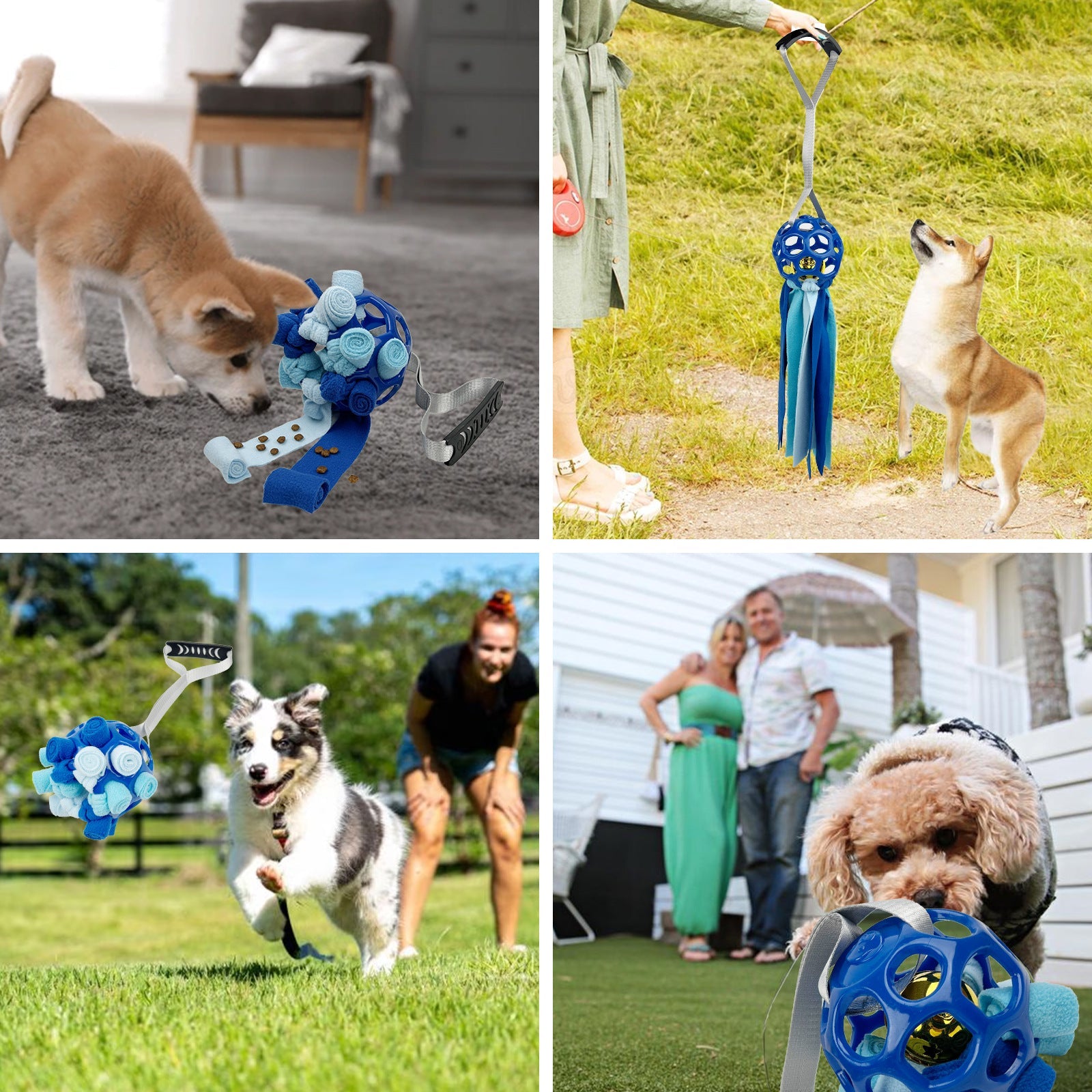 KFX-4595773 Interactive Educational Hollow Toy Ball for Dogs and Cats with TPR Sound and Bell - 75cm, 210g