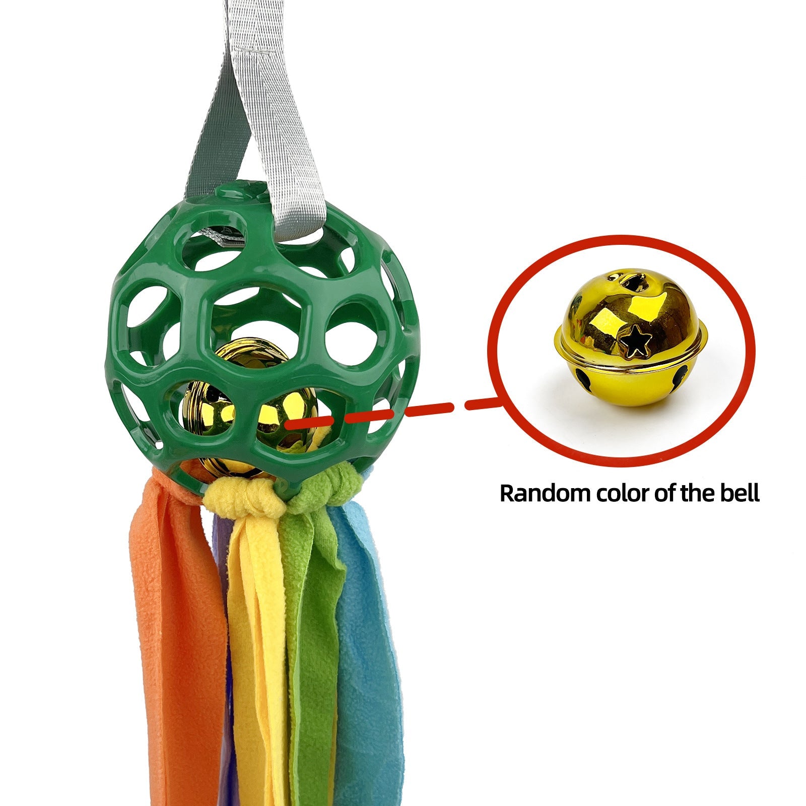 KFX-4595773 Interactive Educational Hollow Toy Ball for Dogs and Cats with TPR Sound and Bell - 75cm, 210g
