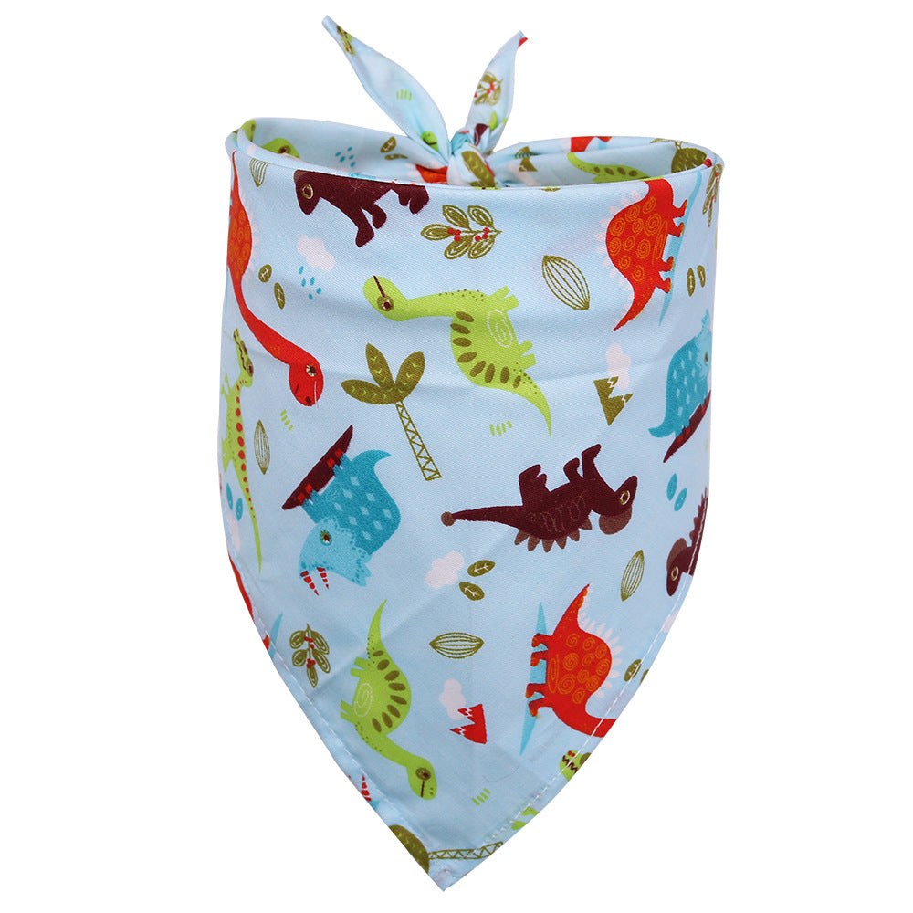 KFX-4595901 Fruit Pattern Cotton Triangle Scarf for Dogs and Cats - Small and Medium Sizes Available