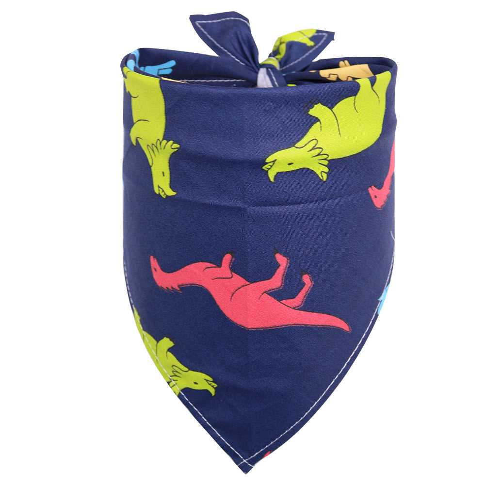 KFX-4595901 Fruit Pattern Cotton Triangle Scarf for Dogs and Cats - Small and Medium Sizes Available