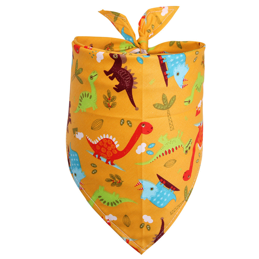 KFX-4595901 Fruit Pattern Cotton Triangle Scarf for Dogs and Cats - Small and Medium Sizes Available