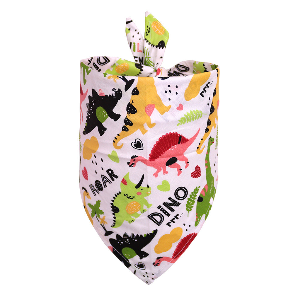 KFX-4595901 Fruit Pattern Cotton Triangle Scarf for Dogs and Cats - Small and Medium Sizes Available