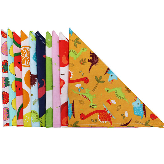 KFX-4595901 Fruit Pattern Cotton Triangle Scarf for Dogs and Cats - Small and Medium Sizes Available