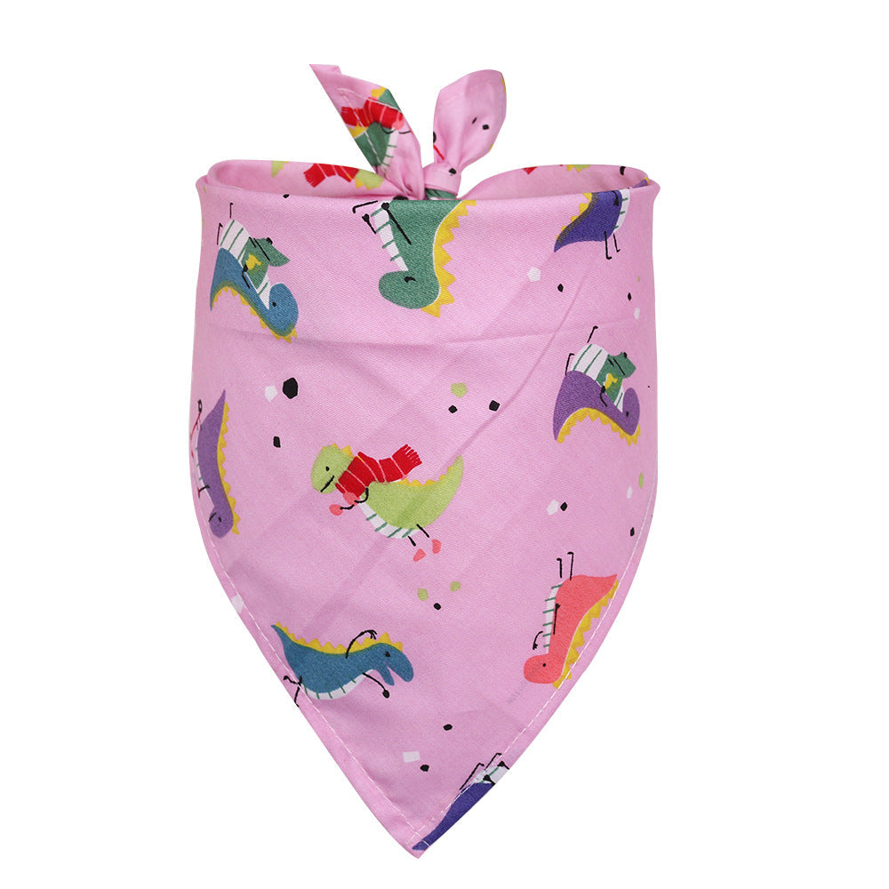 KFX-4595901 Fruit Pattern Cotton Triangle Scarf for Dogs and Cats - Small and Medium Sizes Available