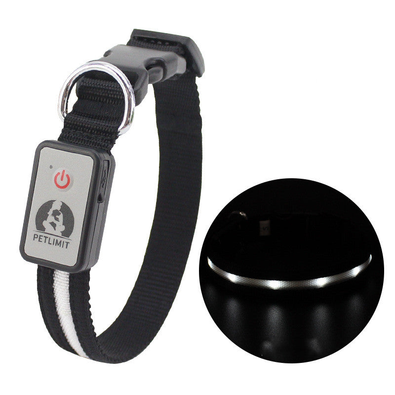 KFX-4596285 Waterproof LED Charging Collar for Pets with Adjustable Fit and Towing Buckle