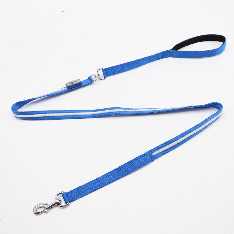 KFX-4596285 Waterproof LED Charging Collar for Pets with Adjustable Fit and Towing Buckle