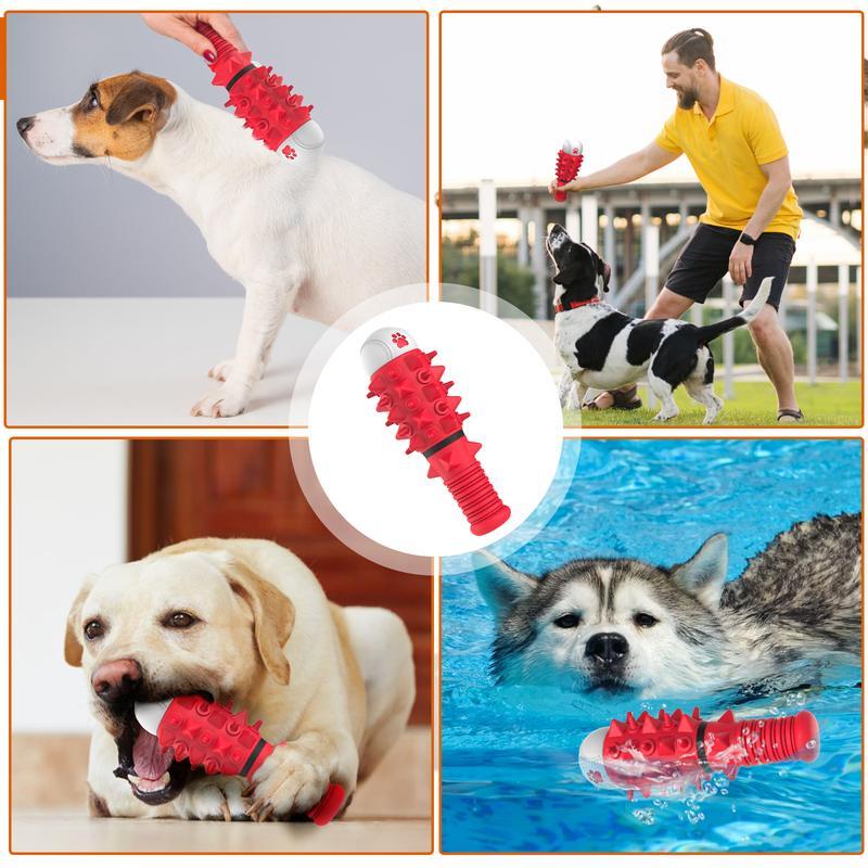 KFX-4596925 Durable Rubber Chewing Toy with Squeaker for Medium and Large Dogs